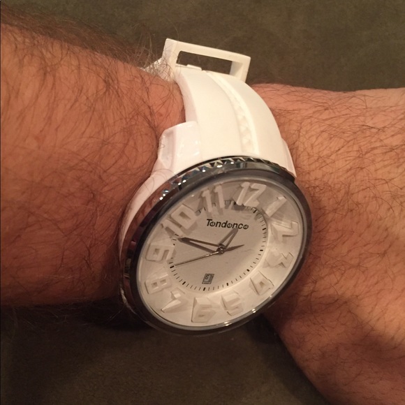 Men’s white Tendence Gulliver watch - Picture 2 of 4